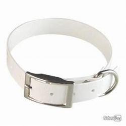 collier fluo tpu us biothane 25 mm pour chien blanc