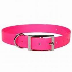 collier fluo tpu us biothane 25 mm pour chien rose