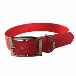 collier fluo GRAVE tpu us biothane 19 mm pour chien rouge