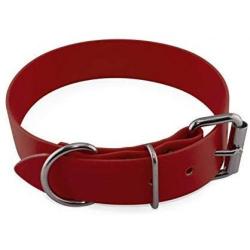 collier fluo GRAVE tpu us biothane 50 mm pour chien rouge