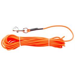 Longe  synthétiques ronde pour chien 10M x 8mm TPU PVC orange