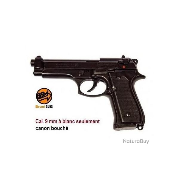 Pistolet BERETTA  Cal. 9mm PAK  Bronze  blanc  Mod 92