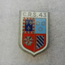 insigne de poitrine CRS n°43 Police Nationale