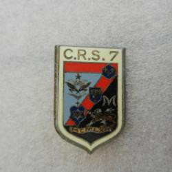 insigne de poitrine CRS n°7 Police Nationale