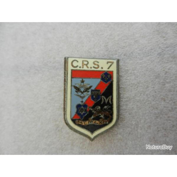 insigne de poitrine CRS n7 Police Nationale