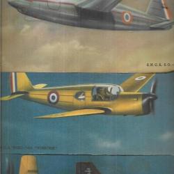 4 gravures aviation , handley-page , convair, beech xa 38,douglas xb 42, gloster météor, snca nord