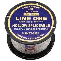 Jerry Brown Spliceable Hollow (600YDS) 80lb Blanc