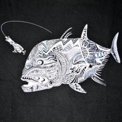 T-Shirt Fisherman GT Tattoo L Noir