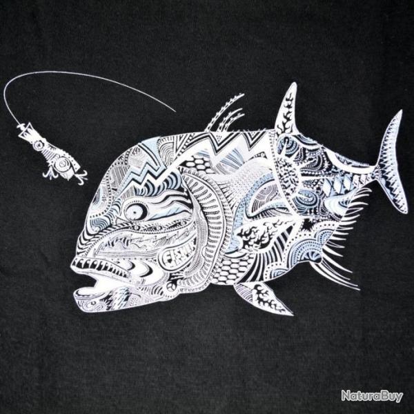 T-Shirt Fisherman GT Tattoo L Noir