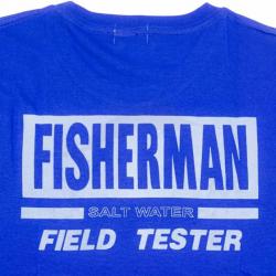 T-Shirt Fisherman Field Tester L Bleu