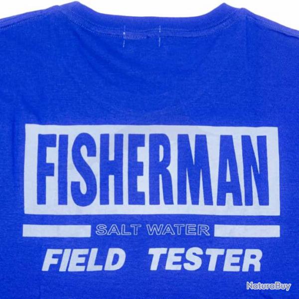 T-Shirt Fisherman Field Tester L Bleu