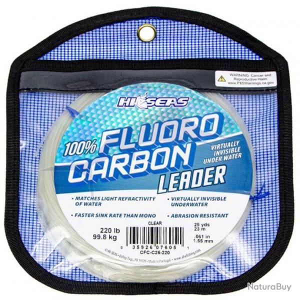 Hi Sea's 100% Fluorocarbon Leader 220lb