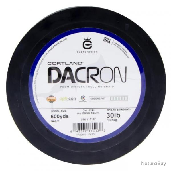 Dacron Cortland Premium IGFA Trolling Braid (600 Yds) 30lb GreenSpot