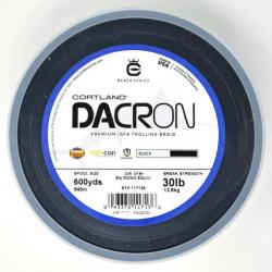 Dacron Cortland Premium IGFA Trolling Braid (600 Yds) Noir 30lb