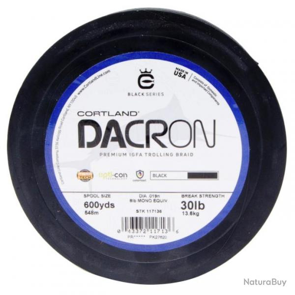 Dacron Cortland Premium IGFA Trolling Braid (600 Yds) Noir 30lb