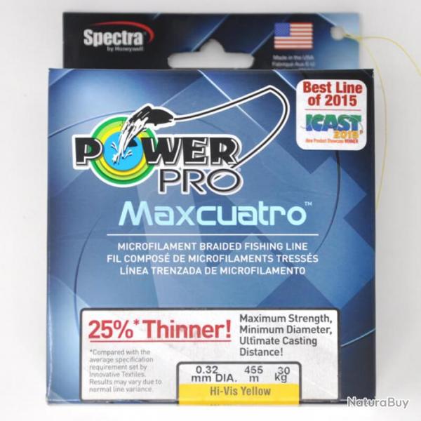 Power Pro Maxcuatro 455 m Jaune 66lb