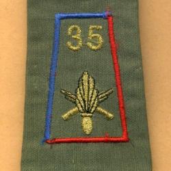Passant d´épaule 35° RI  -  35° Régiment d'Infanterie   (liseré rouge et bleu)