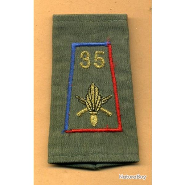 Passant dpaule 35 RI  -  35 Rgiment d'Infanterie   (liser rouge et bleu)