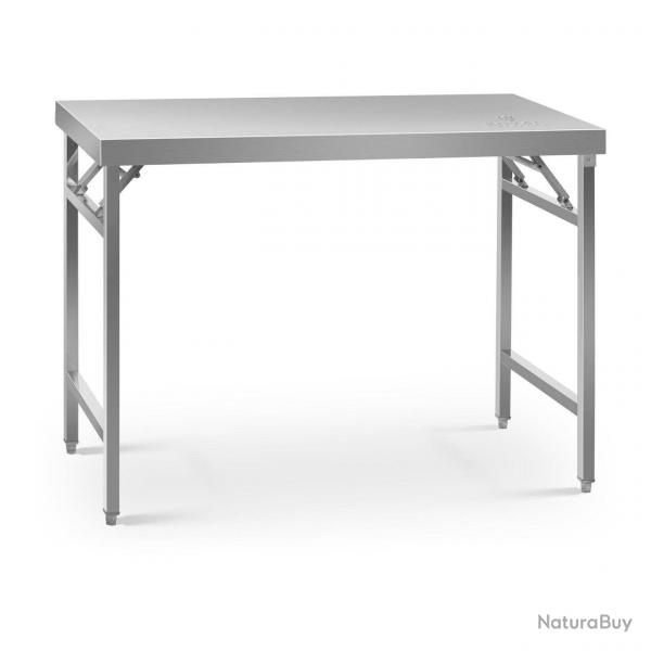 Table de travail pliante acier inoxydable 60 x 120 cm capacit de 210 kg 14_0003708