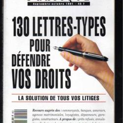 130 lettres types pour défendre vos droits que choisir pratique la solution de tous vos litiges