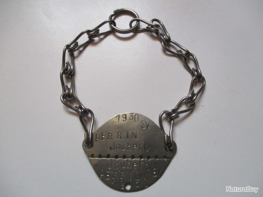 Ancienne Plaque Militaire Française WW1 1916 Magnac Laval Numérotée Et Nommée
