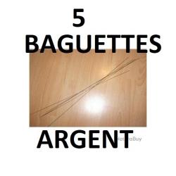 lot de 5 baguettes de soudure argent longueur 50 cm diamètre 1 mm - VENDU PAR JEPERCUTE (D8C1188)