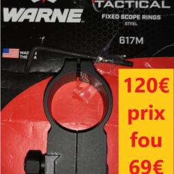 1  SEUL Collier WARNE AR15 Tactical Ø 30 mm Ultra High- hauteur XX       WA617M