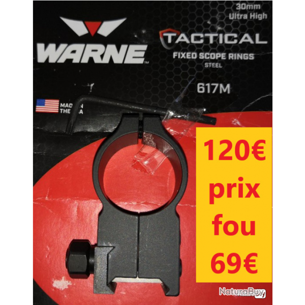 1  SEUL Collier WARNE AR15 Tactical  30 mm Ultra High- hauteur XX       WA617M