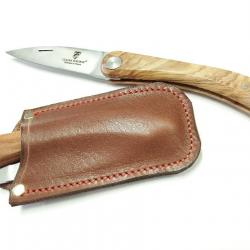 Couteau pliant "CAPUCIN" fabrication française vendu avec pochette cuir