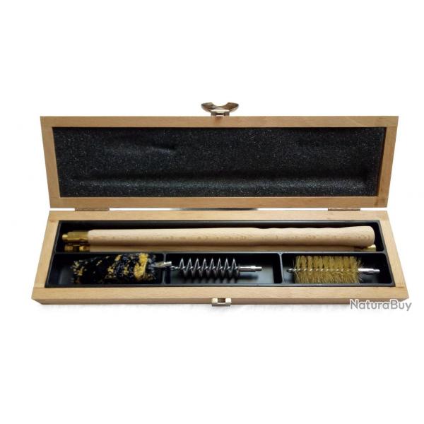 Kit de nettoyage pour fusil de calibre 12 - bote en bois