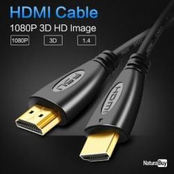 Câble FSU HDMI Plaqué Or 1.4 3 Mètres High Speed
