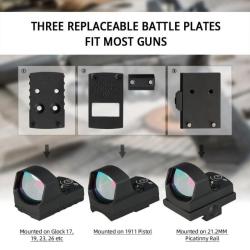 Viseur Holographique 558 Point Rouge/vert - Réplique Tactique Pour Airsoft, UK Legal