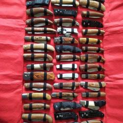 Lot de 60 couteaux de poche vendus avec sacoche de rangement