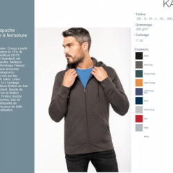 Sweat-shirt à capuche écoresponsable homme-Kariban plusieurs couleurs disponible K403007