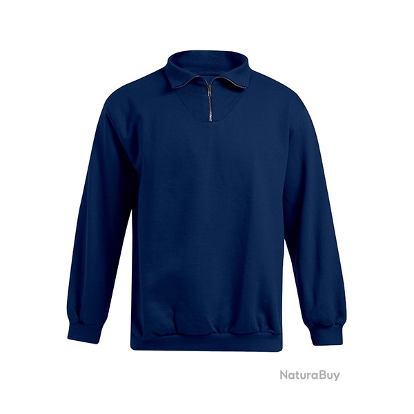 Sweat homme col zipp-PROMODORO Blue Navy PRO505007