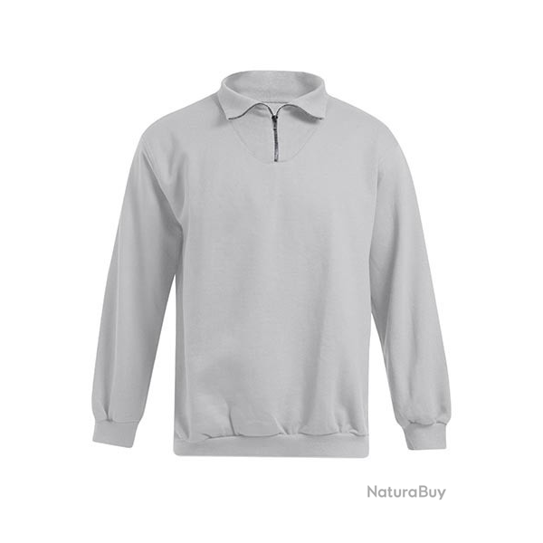 Sweat homme col zipp-PROMODORO  Grey Ash PRO505007