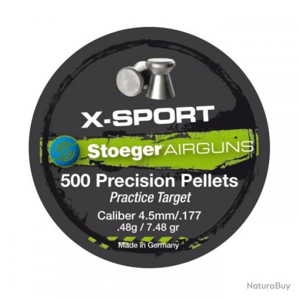 Boite de plombs Stoeger X-sport Tte plate 0.48 g - Cal. 4.5 - Par 1