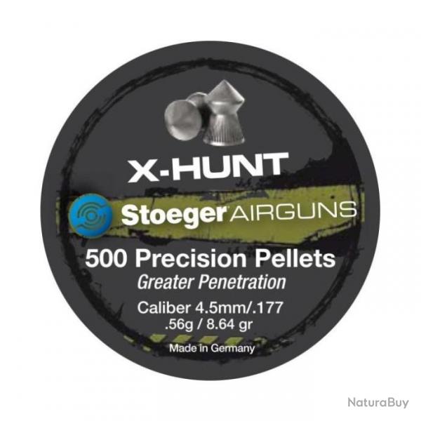 Boite de plombs Stoeger X-Hunter tte pointue 0.56 g - Cal. 4.5 mm - Par 1