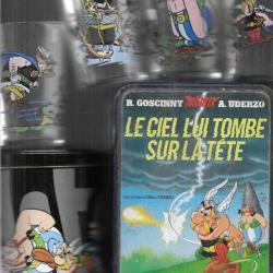 Verres à moutarde lot  Asterix Obelix Panoramix , idéfix ,cléopatre ,1968-84 Uderzo Dargaud