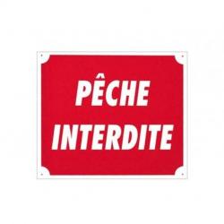 Pancarte panneau Aluminium "PECHE INTERDITE"