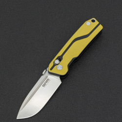 Couteau SRM Knives 7228 Ambi Lock Lame D2 Manche Yellow G10 Clip SRM7228Y
