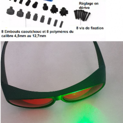 Collimateur de réglage Laser Vert réglable + Lunette de protection