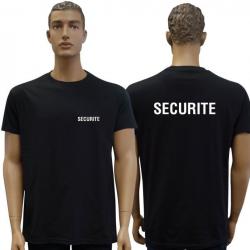 T Shirt SECURITE noir manches courtes