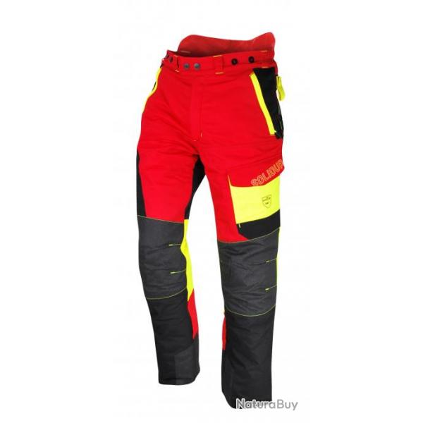 Pantalon d'lagage SOLIDUR COMFY Rouge XS Rallonge de 7cm