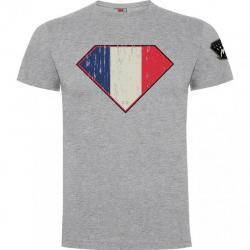 Tee-shirt Superfrench gris chiné