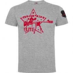 Tee-shirt Sniper Elite gris chiné