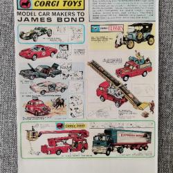 Corgi dépliant catalogue 1966 réimpression