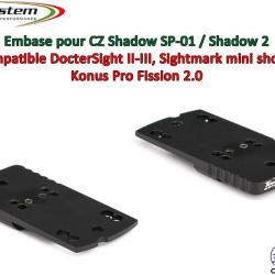 Embase TS pour CZ 75 Shadow Version C - Compatible DocterSight, SightMark Mini Shot