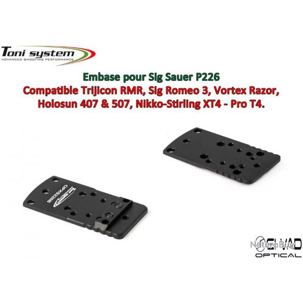 Embase TS pour Sig Sauer P226 Version B - Compatible Trijicon RMR, Vortex Razor, Holosun 407C & 507C