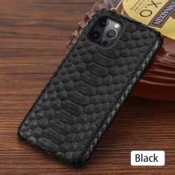 Coque Serpent Python Veritable pour iPhone, Couleur: Noir, Smartphone: iPhone SE 2020